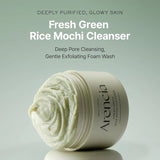 Мягкое очищающее средство с зелёным чаем и центеллой Arencia Fresh Green Rice Mochi Cleanser