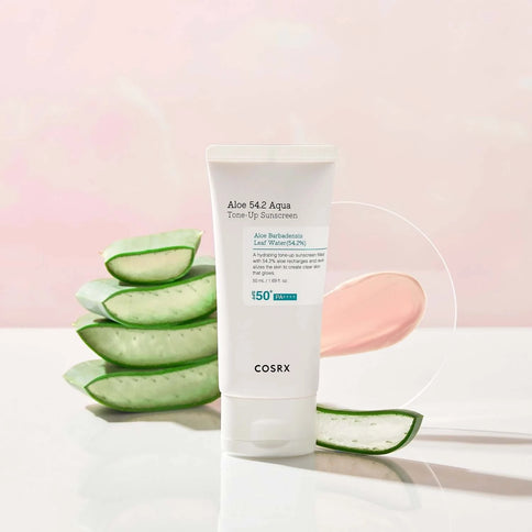 Aizsargkrēms sejai ar alveju COSRX Aloe 54.2 Aqua Tone-Up Sunscreen  Cosrx   