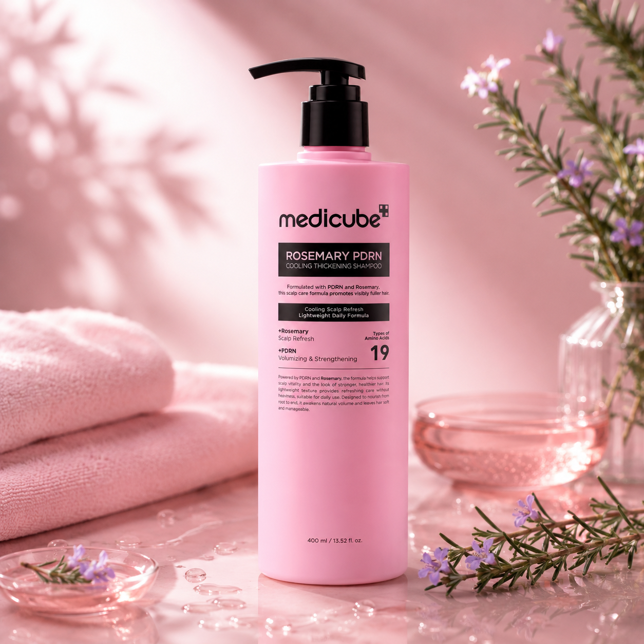 Освежающий шампунь Medicube Rosemary PDRN Cooling Thickening Shampoo