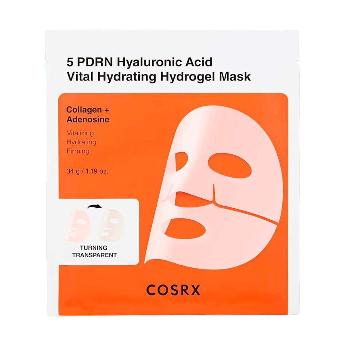 Увлажняющая гидрогелевая маска Cosrx 5 PDRN Hyaluronic Acid Vital Hydrating Hydrogel Mask