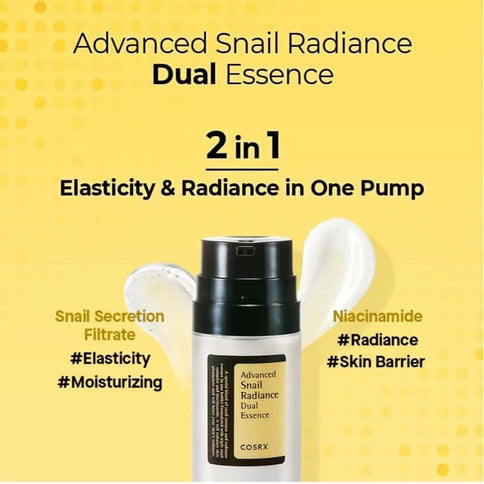 Dubultā esence ar gliemežu mucīnu un niacinamīdu Cosrx Advanced Snail Radiance Dual Essence  Cosrx   