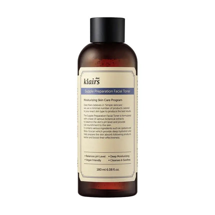 Toneris sejai ar fito-oligo kompleksu Dear Klairs Supple Preparation Facial Toner  Klairs 180 ml.  