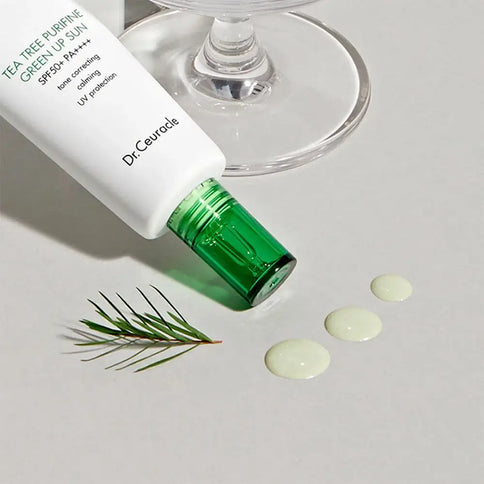 Saules aizsargkrēms problemātiskai ādai Dr.Ceuracle Tea Tree Purifine Green Up Sun SPF 50+ PA++++  Dr.Ceuracle   