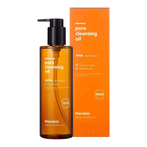 Hidrofīlā eļļa sausai ādai Hanskin Pore Cleansing Oil AHA  Hanskin 300 ml.  