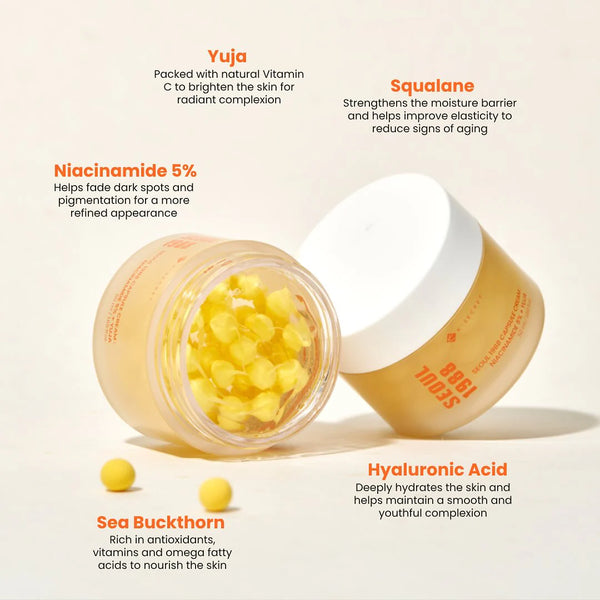 Крем с капсулами K-SECRET Seoul 1988 Capsule Cream: Niacinamide 5% + Yuja