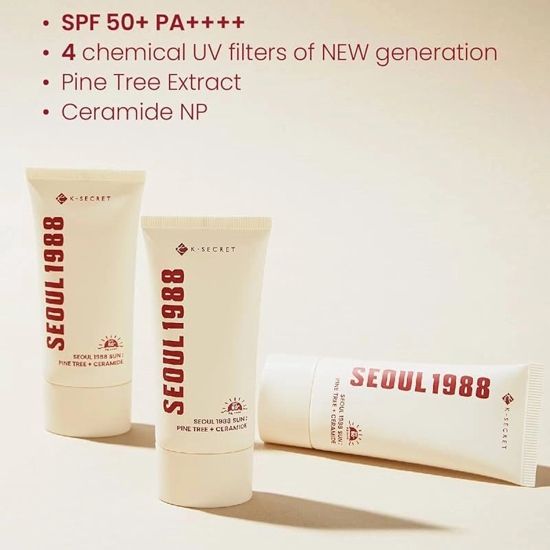 Saules aizsargkrēms ar priežu ekstraktu un keramīdiem KSECRET SEOUL 1988 Sun : Pine Tree + Ceramide