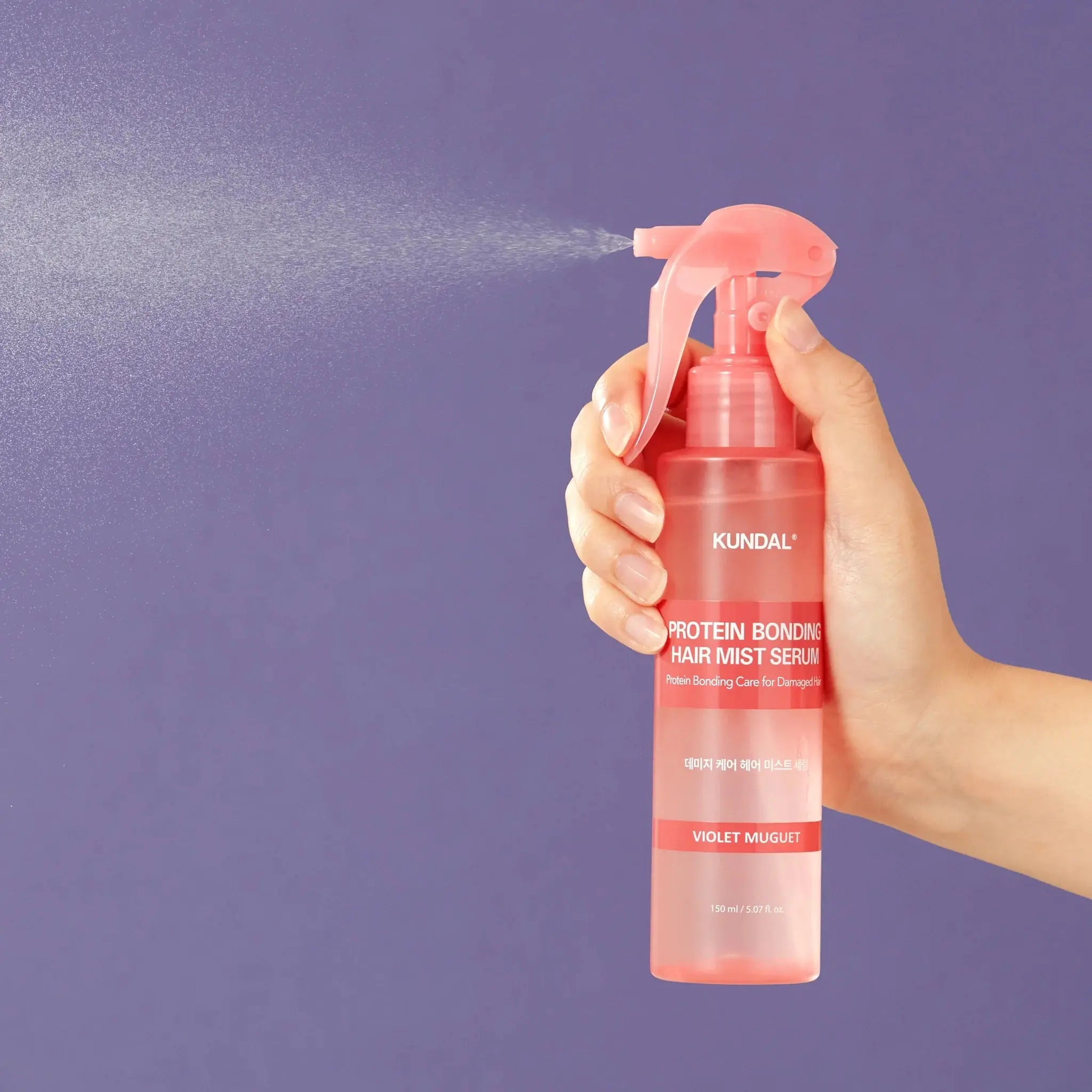 Taastav juuksemist Kundal Protein Bonding Hair Mist Serum Violet Muguet