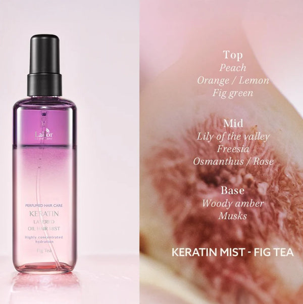 Divu tekstūru keratīna izsmidzināmais līdzeklis ar eļļu kompleksu Lador Keratin Layered Oil Hair Mist