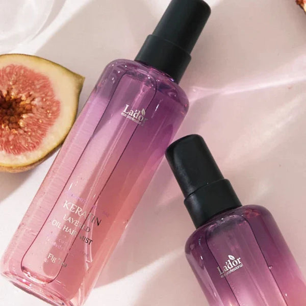 Divu tekstūru keratīna izsmidzināmais līdzeklis ar eļļu kompleksu Lador Keratin Layered Oil Hair Mist