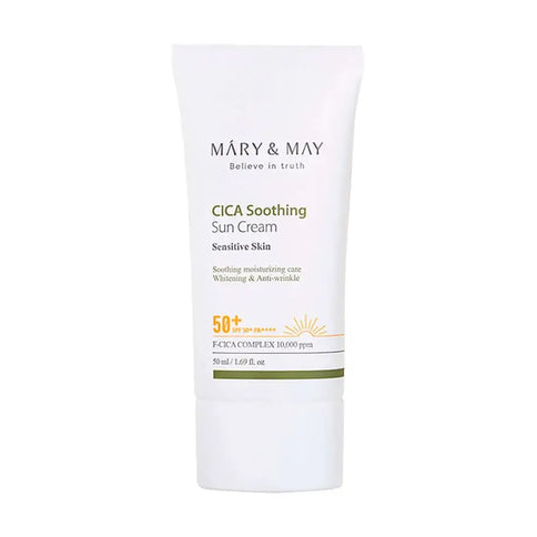 Nomierinošs saules aizsargkrēms ar centellu Mary&May CICA Soothing Sun Cream SPF 50+ PA++++  MARY&MAY 50 ml.  