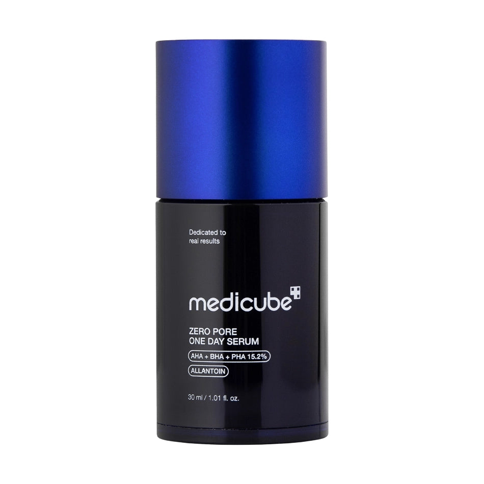 Serums ar skābēm ādai ar paplašinātām porām Medicube Zero Pore One Day Serum