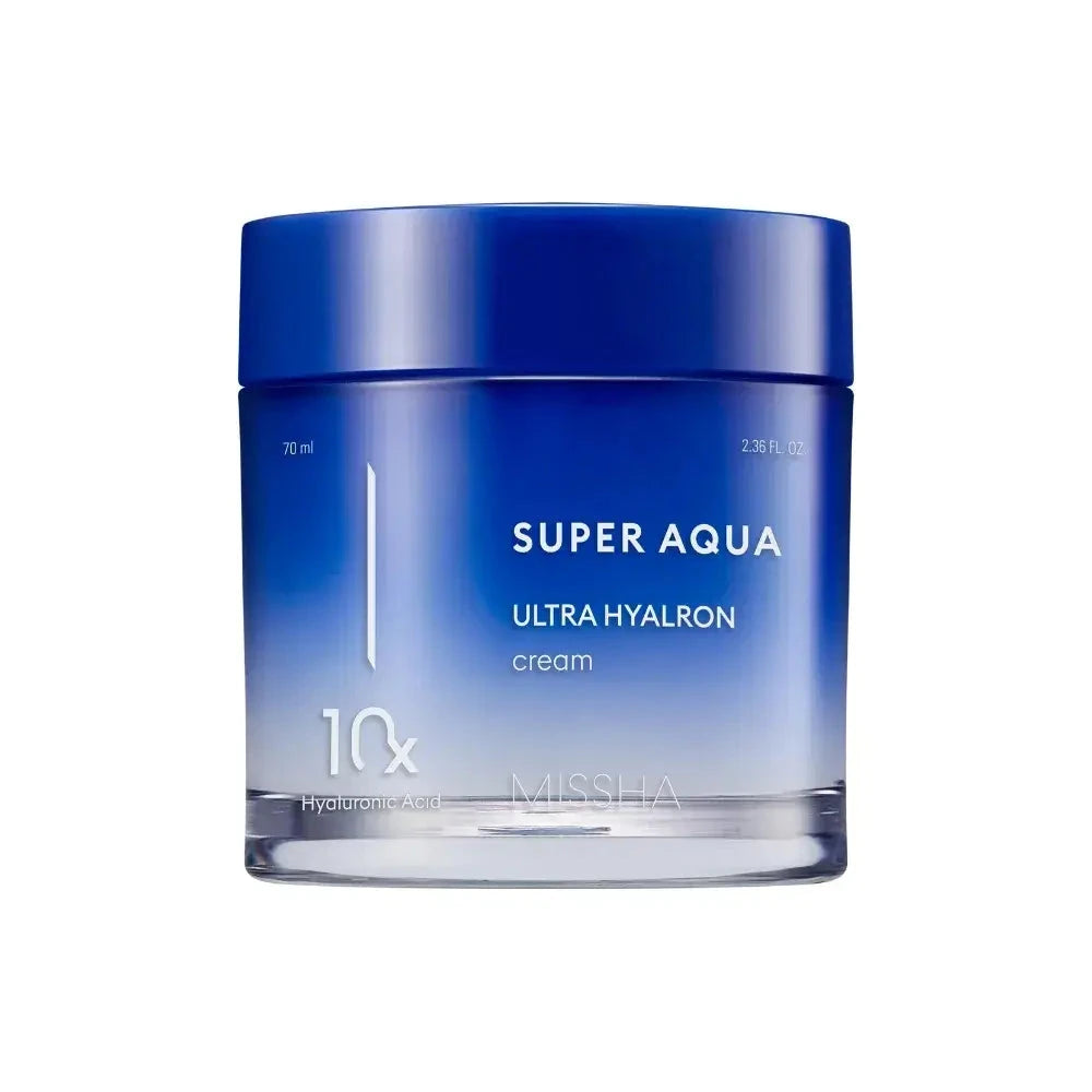 Ultramitrinošs krēms ar 10 hialuronskābes veidiem Missha Super Aqua Ultra Hyalron Cream