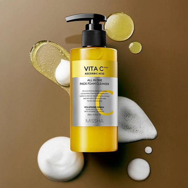 Missha Vita C Plus All In One Pack Foam Cleanser