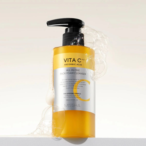 Missha Vita C Plus All In One Pack Foam Cleanser
