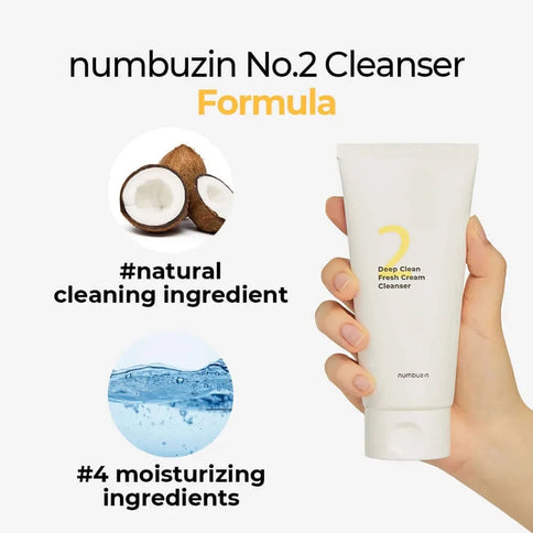 Dziļi attīrošs krēmveida gels sejai Numbuzin No.2 Deep Clean Fresh Cream Cleanser  Numbuzin   