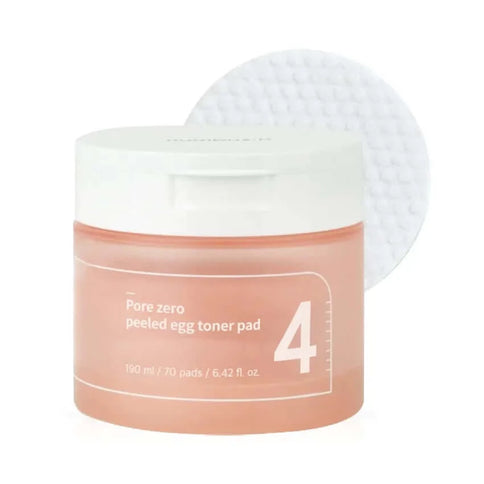 Īpaši efektīvas mitrās plāksnītes poru attīrīšanai un sašaurināšanai Numbuzin No.4 Pore Zero Peeled Egg Toner Pad  Numbuzin 70 ea.  