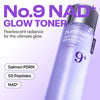Восстанавливающий пептидный тонер Numbuzin No.9 NAD+ PDRN Glow Boosting Toner