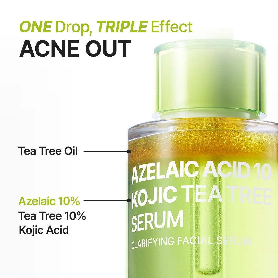 Seerum akne ja ebatasase naha tooni vastu Purito Seoul Azelaic Acid 10 Kojic Tea Tree Serum