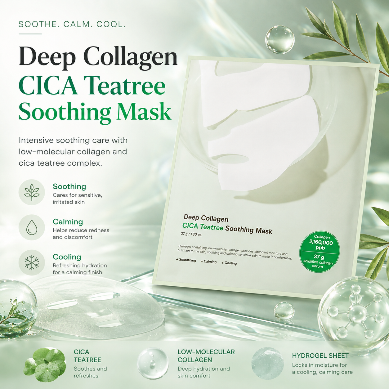 Sungboon Editor Deep Collagen Cica Teatree Soothing Mask