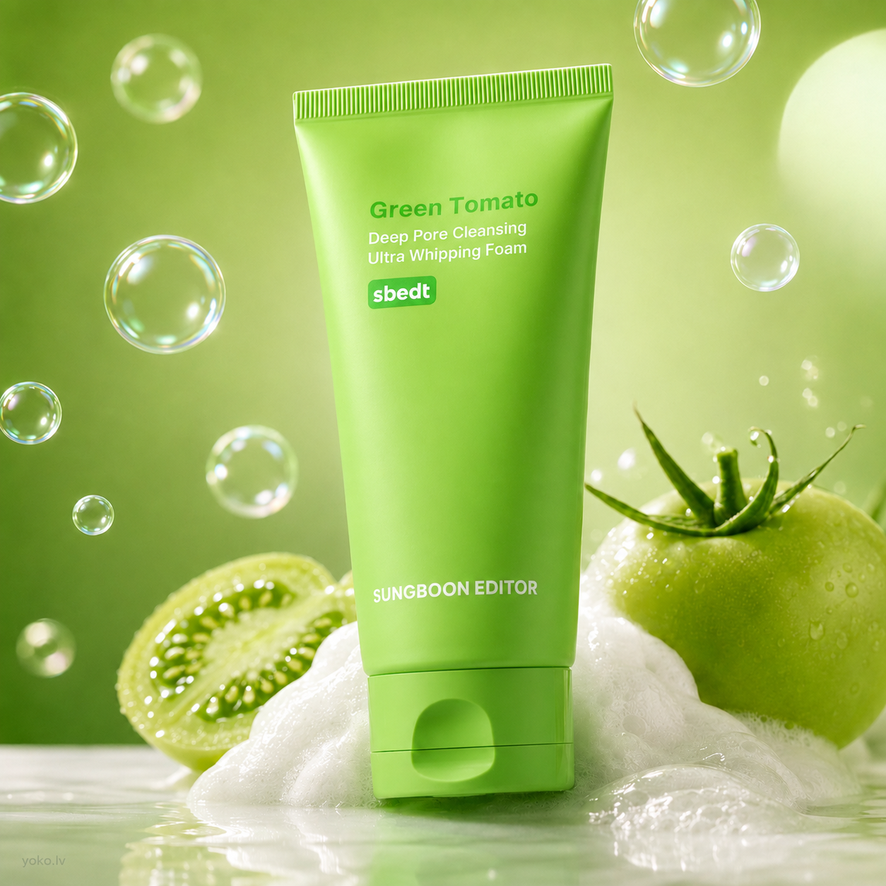 Sungboon Editor Green Tomato Deep Pore Cleansing Ultra Whipping Foam