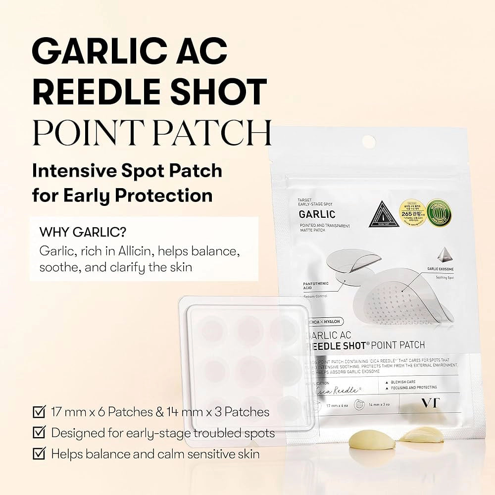 Патчи для заживления акне VT Cosmetics Garlic AC Reedle Shot Point Patch