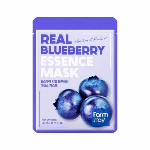 Audumu maska sejas ādai Farmstay Real Essence Mask  Farmstay Blueberry  