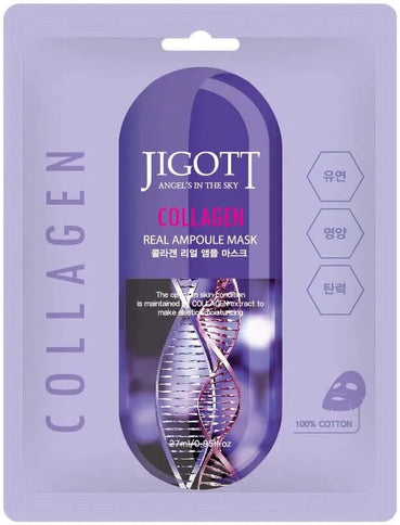 Auduma maskas Jigott Real Ampoule Mask  Jigott Collagen  