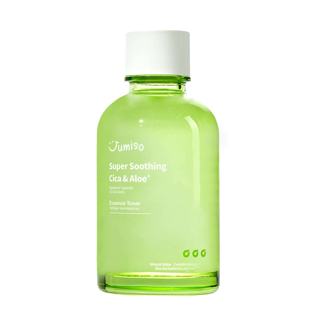 Toniks-esence ar nomierinošu iedarbību Jumiso Super Soothing Cica & Aloe Essence Toner