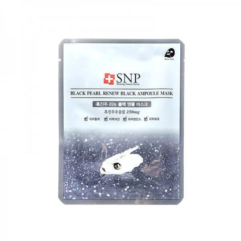 Izgaismojoša sejas maska SNP Black Pearl Renew Black Ampoule Mask  SNP 1 ea.  