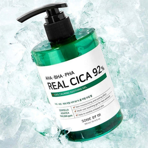 Daudzfunkcionāls nomierinošs gels ar skābēm Some By Mi AHA BHA PHA Real Cica 92% Cool Calming Soothing Gel  Some By Mi   