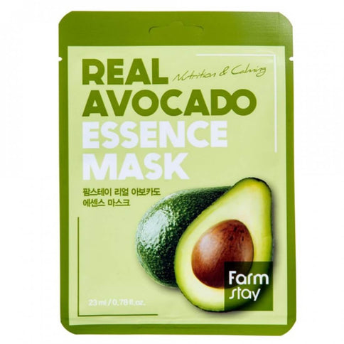 Audumu maska sejas ādai Farmstay Real Essence Mask  Farmstay Avocado  