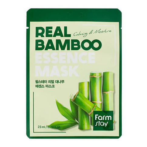 Audumu maska sejas ādai Farmstay Real Essence Mask  Farmstay Bamboo  