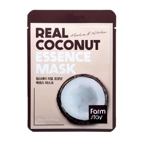 Audumu maska sejas ādai Farmstay Real Essence Mask  Farmstay Coconut  