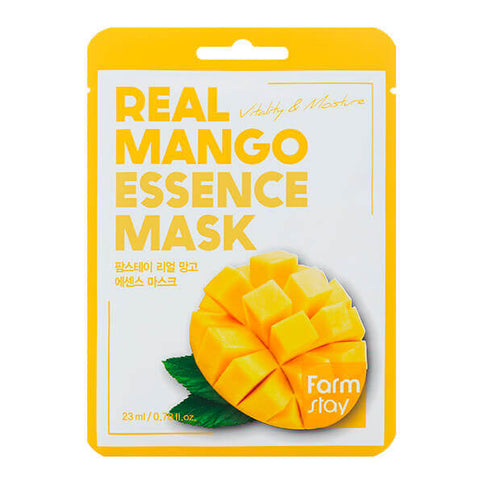 Audumu maska sejas ādai Farmstay Real Essence Mask  Farmstay Mango  