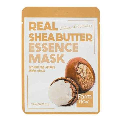 Audumu maska sejas ādai Farmstay Real Essence Mask  Farmstay Shea Butter  