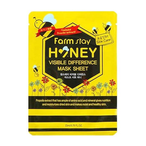 Auduma sejas maska FarmStay Visible Difference Mask Sheet  Farmstay Honey  