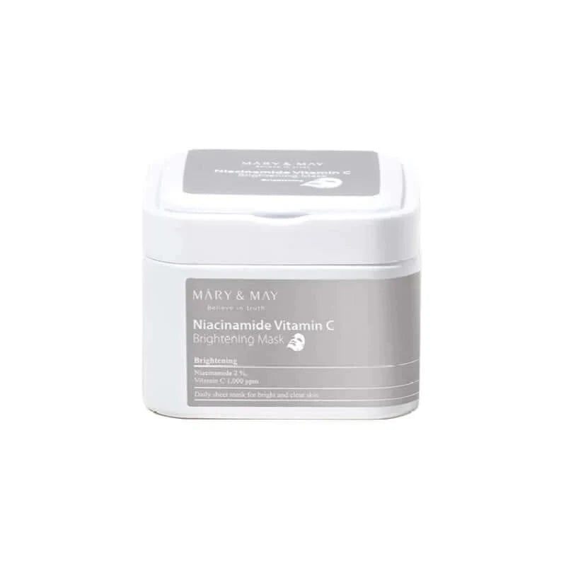 Balinošo masku komplekts ar niacinamīdu un C vitamīnu Mary&May Niacinamide Vitamin C Brightening Mask